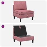 SOFA s pohranom Ružičasta Baršun - Ružičasta Srednja | shoptok.hr