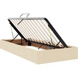  LED krevet za pohranu s madracem Krema 90 x 190 cm Tkanina | shoptok.hr