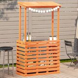 Vanjski barski stol s krovom smeđi 112 5 x 57 x 195 5 cm drveni | shoptok.hr