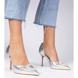 Gemre Silver stilettos adorned with zirconia Coluga | ePonuda.com