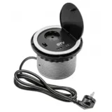 ugradna utičnica Ø100 mm 1xSHUKO, 2xUSB-A 2A AE-BPW1S2UCH-80