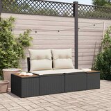  Vrtni kauč Crna 184 x 62 x 85cm poliratan | shoptok.hr