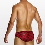 Modus vivendi muške mrežaste slip gaće u crvenoj boji sa leopard printom | Eponuda.com