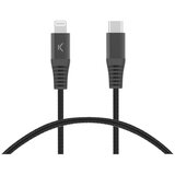 Ksix ultrabrzi kabel USB-C na lightning, 60W, pleteni, ojačani kon., 2m, crni | shoptok.hr