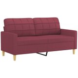  3-dijelni set sofa s jastucima crvena boja vina od tkanine | shoptok.hr