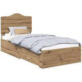  Okvir za krevet s uzglavljem Umjetnički hrast 90 x 200 cm | shoptok.hr