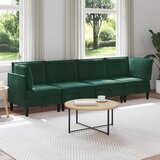  Set namještaja za dnevni boravak 4 pcs Tamnozelena Baršun | shoptok.hr