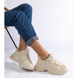 Gemre Beige Women's Sports Sneakers Urena | Shoptok.si