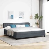  s opruga kutije Tamno siva 200 x 200 cm Baršun | shoptok.hr