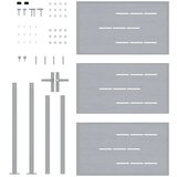  Dvorišna vrata - Vrtna vrata Srebrno 100 x 150 cm Nehrđajući čelik | shoptok.hr