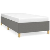 Maison Chic Posteljni okvir - Enojna postelja - Postelja za odrasle brez vzmetnice temno siv 80x200 cm blago-J7859, (21767627) Cene