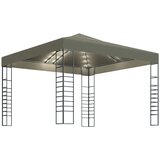  Vrtni šator s LED svjetlosnim trakama 3 x 3 m smeđe-sivi | shoptok.hr