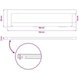  Pravokutni stolni vrh 110 x 30 x 3 cm Pravokutni - Bijela 90 x 55 x 3 5 cm Živi rub 1 strana | shoptok.hr