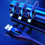  USB Micro pleteni kabel 3A za brzo punjenje -123 cm | shoptok.hr