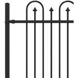  Spike Lok Ograja Črna 200 x 200 cm Prašno lakirano jeklo, (5000157993) | Shoptok.si