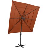  Suncobran s 4 razine i aluminijskom šipkom 250x250cm boja cigle Cijene