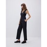 Reserved Rebraste široke hlače - tamnosivo | shoptok.hr