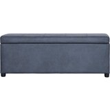 The Living Store Klop s prostorom za shranjevanje 116 cm sivo umetno semiš usnje - Klop, (21494816) | Shoptok.si