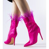 Gemre Selvena pink boots adorned with feathers | shoptok.hr