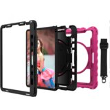 NIKCORP Ovitni ovitek za iPad Pro 11 s stojalom, ročajem in naramnim trakom, trislojna zaščita pred udarci, roza barva, (5000138973) | Shoptok.si