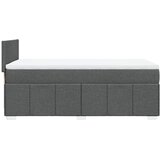  Krevet s oprugama i madracem tamnosivi 100 x 200 cm od tkanine | shoptok.hr