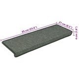  Prostirke za stepenice 30 kom 65x21x4 cm tamnozelene pravokutne rubove | shoptok.hr