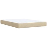  Krevet s oprugama i madracem krem 140 x 190 cm od tkanine | shoptok.hr