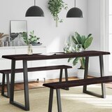 vidaXL Stolna ploča tamnosmeđa 180x50x(2-6) cm obrađena hrastovina Cijene