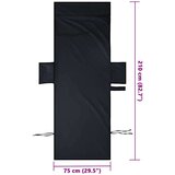 vidaXL Brisače za ležalnik 2 pcs Črna 210 x 75 cm | Shoptok.si