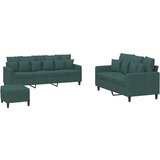  3-dijelni set sofa s jastucima tamnozeleni baršunasti | shoptok.hr