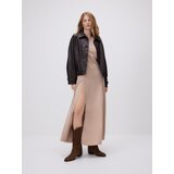 Reserved Midi haljina s visokim udjelom viskoze - bež | shoptok.hr