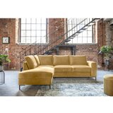 Miuform Rumena žametna raztegljiva kotna sedežna garnitura (levi kot) Lofty Lilly – | Shoptok.si