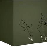  Vrtna saksija Maslinastozelena 80 x 30 x 49 cm Čelična vrata | shoptok.hr