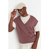 Trendyol Dried Rose Men Regular Fit V Neck Knitwear Sweater