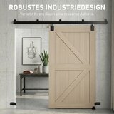  Set okova za klizna vrata visoke nosivosti 244 cm crne boje za jednokrilna vrata | shoptok.hr