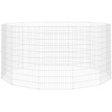  Ograđeni prostor za životinje slobodnog uzgoja s 12 panela 54 x 100 cm pocinčano željezo | shoptok.hr
