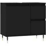 Maison Chic Kopalniška omarica - Kopalniški kabinet črna 65x33x60 cm inženirski les, (21794777) Cene