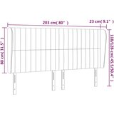  Uzglavlje s ušima tamnosmeđe 203x23x118/128 cm od tkanine | shoptok.hr