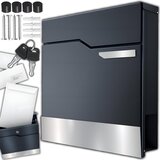  Moderni poštni nabiralnik z režo za časopise antracit + inox X9 Cene
