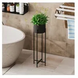 Ukrasna saksija GED-025, 23x78x23 cm, O 20 cm,, crna