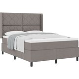 vidaXL Box Spring postelja z blazino taupe 140x190 cm tkanina, (22050346) | Shoptok.si