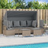  The Living Store Vrtna sedežna garnitura 5-delna z blazinami bež poli ratan - Vrtna Sedežna Garniture, (21477439) | Shoptok.si