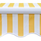 vidaXL Zložljiva tenda z motorjem 400 cm rumeno/bela | Shoptok.si