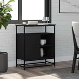  Komoda crna 69x35x80 cm od konstruiranog drva | shoptok.hr