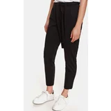 Top Secret Black cropped trousers with tie - Women's