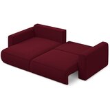 Makamii Bordo baršunasti sklopiva/s prostorom za odlaganje kutna garnitura (s lijevim kutom/s ležaljkom) Kapua – | shoptok.hr