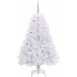  Umjetno božićno drvce s nogom Bijela 150 cm PVC i čelik | shoptok.hr