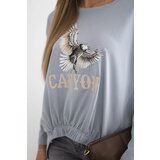 Kesi Women's blouse with eagle and Canyon inscription grey | Shoptok.si