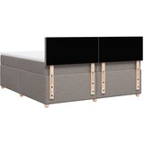  Krevet s oprugama i madracem smeđesivi 200x200 cm od tkanine | shoptok.hr