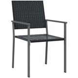  Set 3 Črna PE ratan 54x62.5x89 cm Trajno Zunanja stolica, (22087733) | Shoptok.si